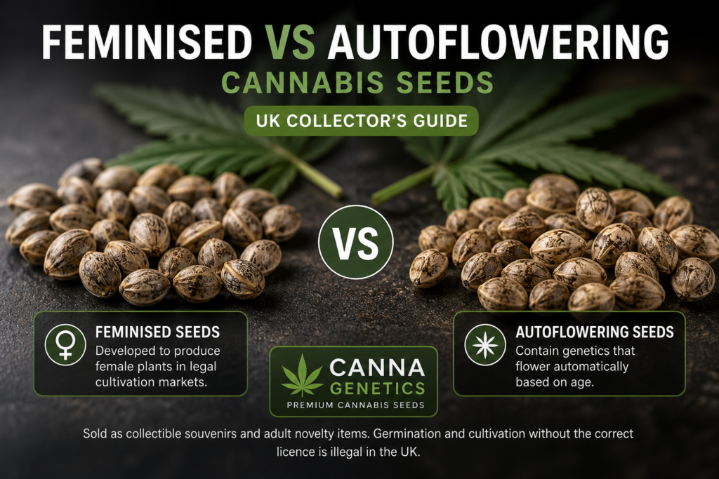 Feminised vs autoflowering cannabis seeds UK collector’s guide by Canna Genetics