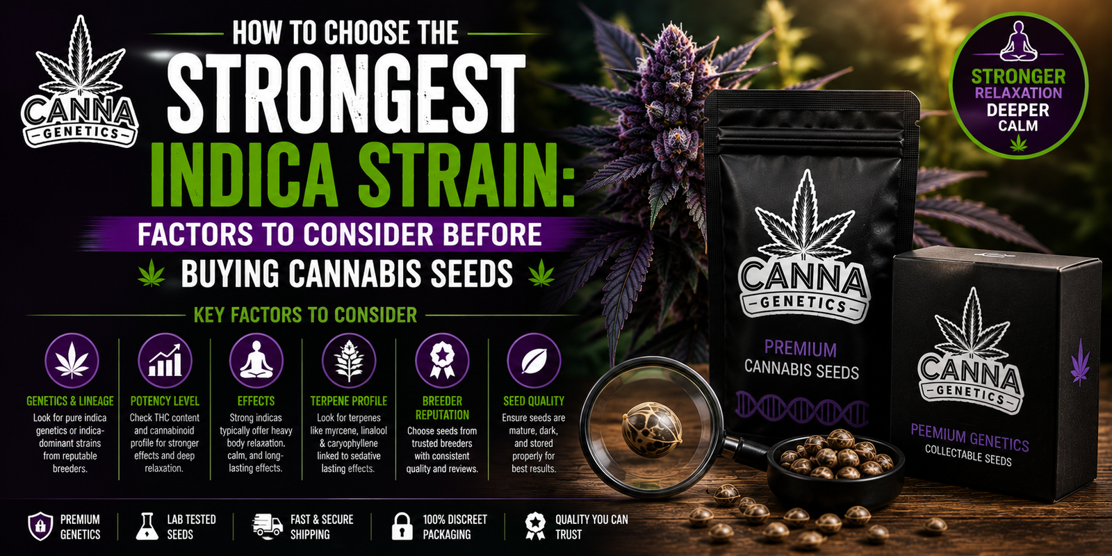 How to Choose the Strongest Indica Strain: Factors to Consider Before Buying Cannabis Seeds