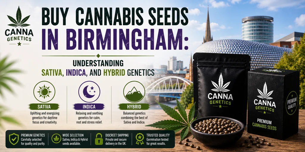 Buy Cannabis Seeds in Birmingham: Understanding Sativa, Indica, and Hybrid Genetics